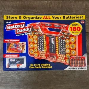 NEW BATTERY DADDY ORGANIZER.  HOLDS 180 BATTERIES.